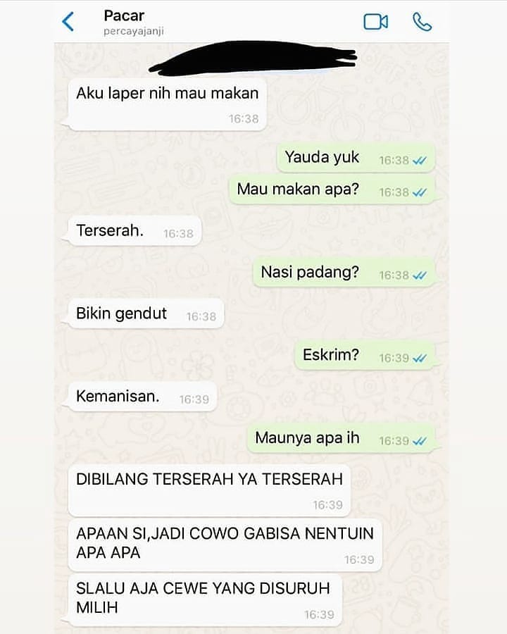 chat lucu udah makan belum © berbagai sumber