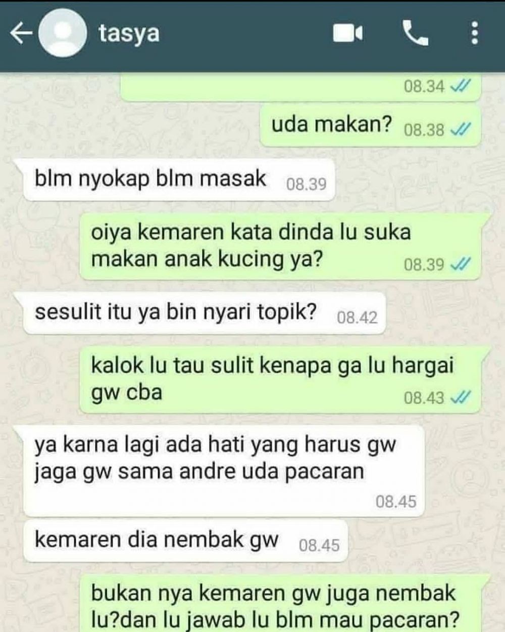 chat lucu udah makan belum © berbagai sumber