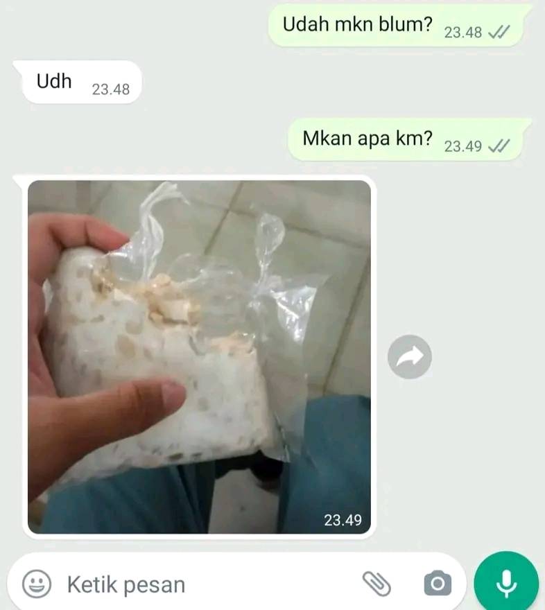 chat lucu udah makan belum © berbagai sumber