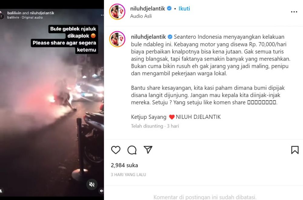Aksi bule di Bali ugal-ugalan di jalan ini viral, sampai bikin macet