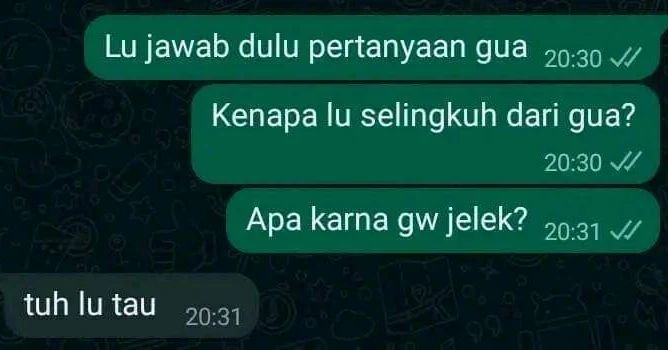 udah tanya serius malah dibalas cuek © berbagai sumber