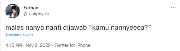 Cuitan kocak 'kamu nanya?' © 2022 berbagai sumber Cuitan kocak 'kamu nanya?' © 2022 berbagai sumber