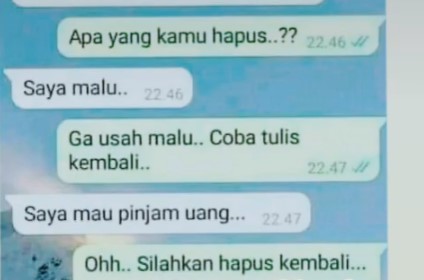 Chat menghindar dari teman pinjam duit © berbagai sumber Chat menghindar dari teman pinjam duit © berbagai sumber