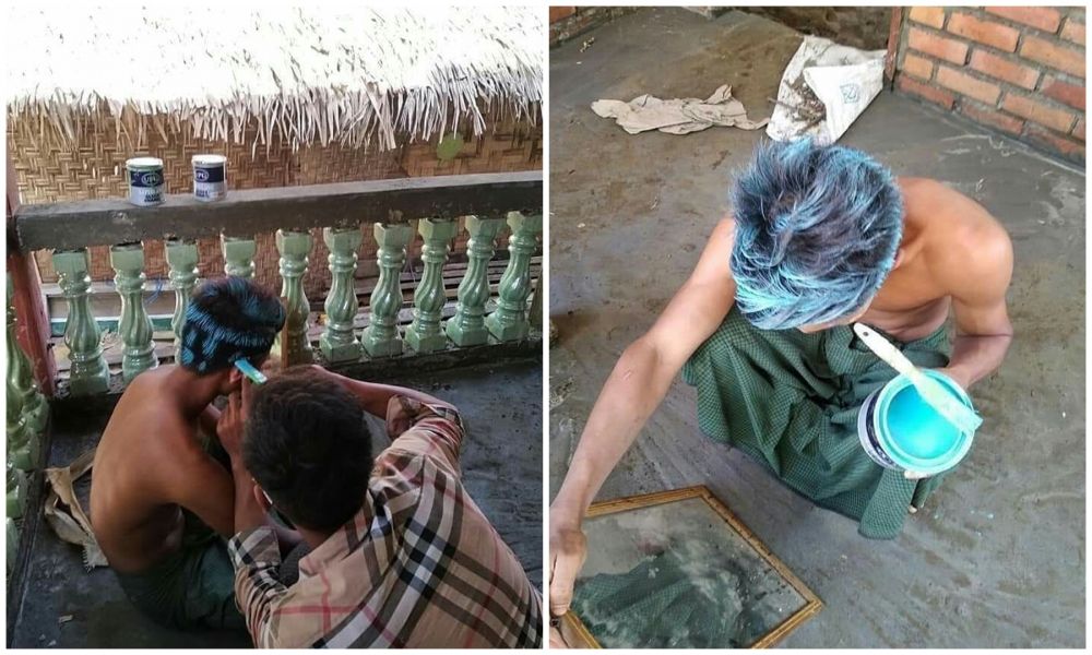 orang ngecat rambut ada-ada aja caranya © berbagai sumber orang ngecat rambut ada-ada aja caranya © berbagai sumber