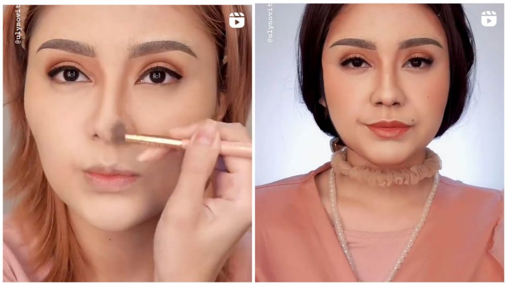 riasan wanita ini mirip wajah artis © 2022 brilio.net