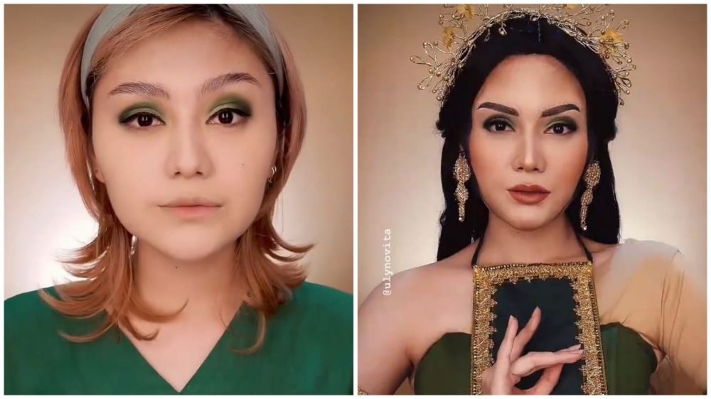 riasan wanita ini mirip wajah artis © 2022 brilio.net