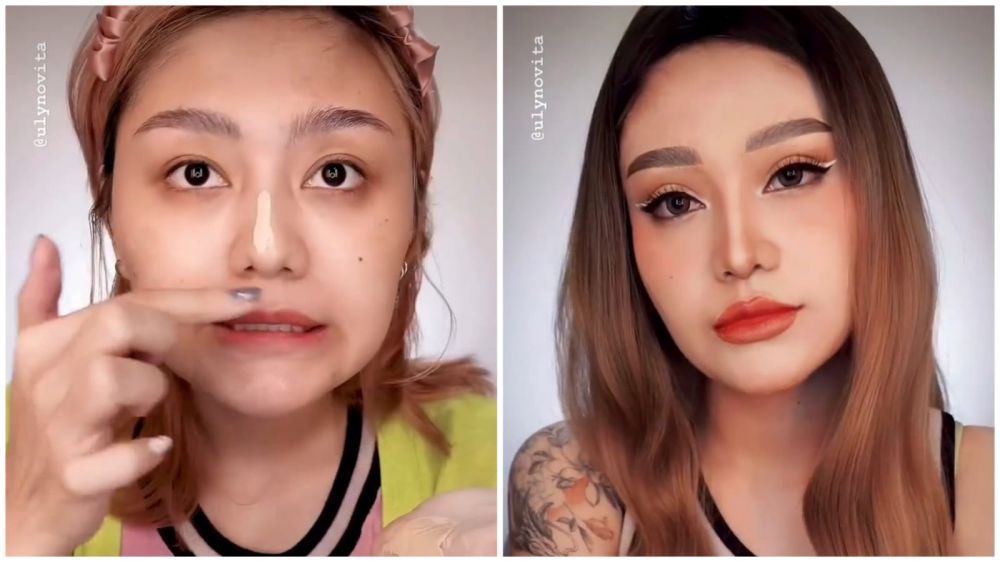 riasan wanita ini mirip wajah artis © 2022 brilio.net