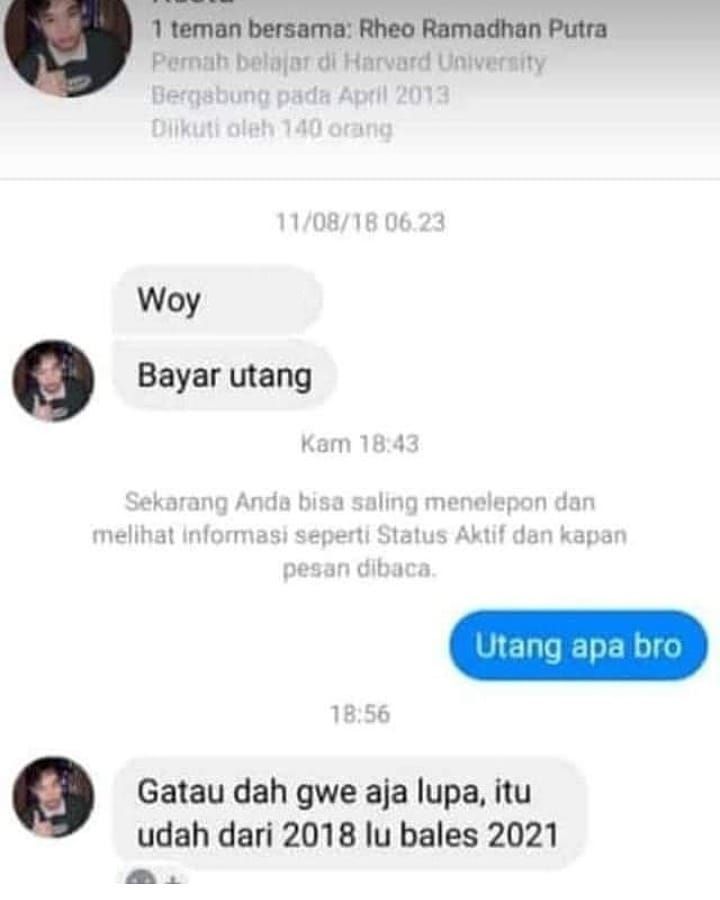chat malah jadinya salah sambung © berbagai sumber