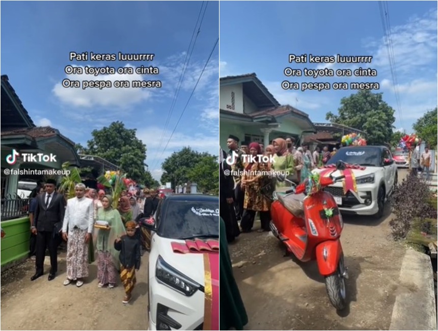 Pengantin wanita terima seserahan mewah © 2022 TikTok