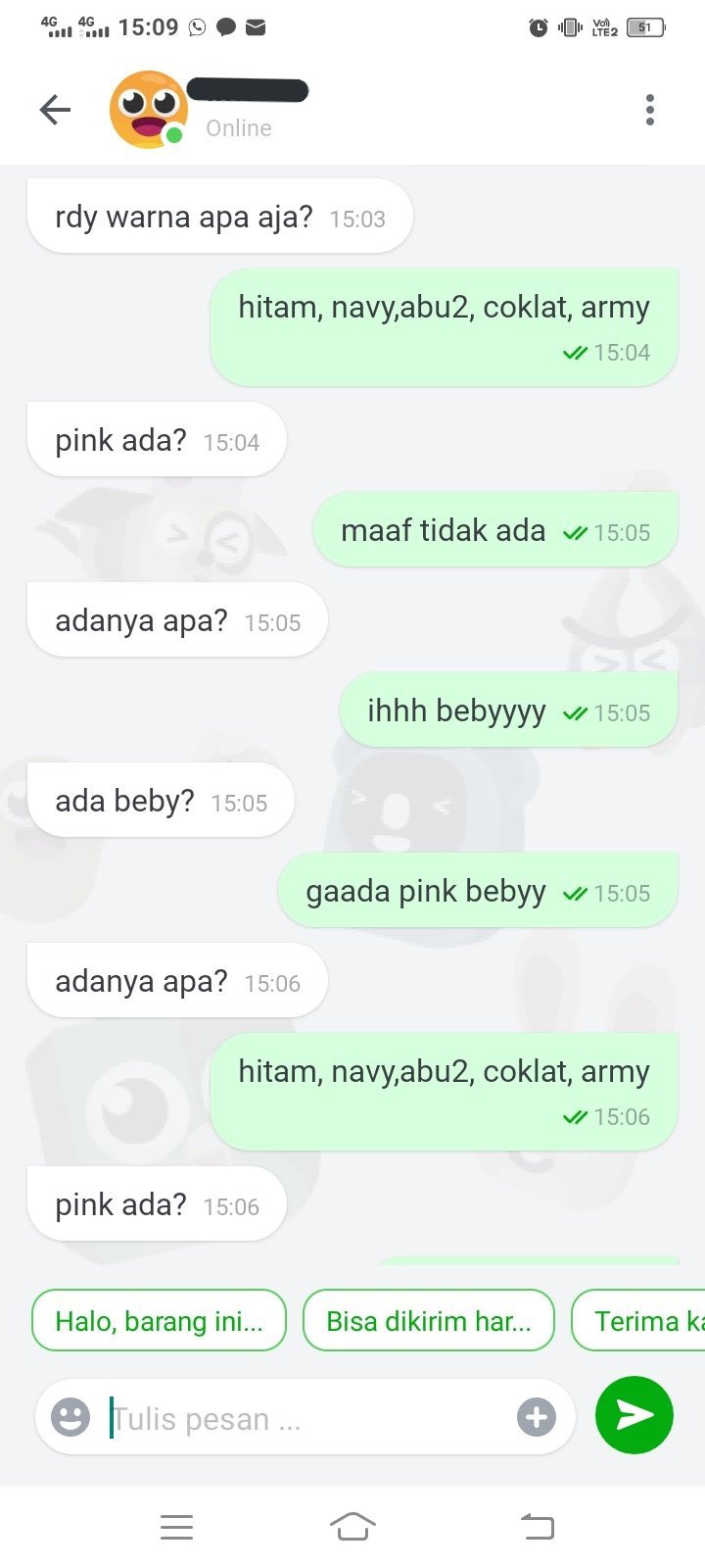 chat pembeli ke online shop bikin emosi © berbagai sumber