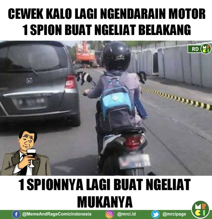 lika liku cewek naik motor © berbagai sumber