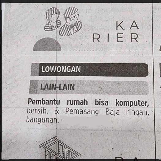 informasi lowongan ini nyeleneh banget © berbagai sumber informasi lowongan ini nyeleneh banget © berbagai sumber