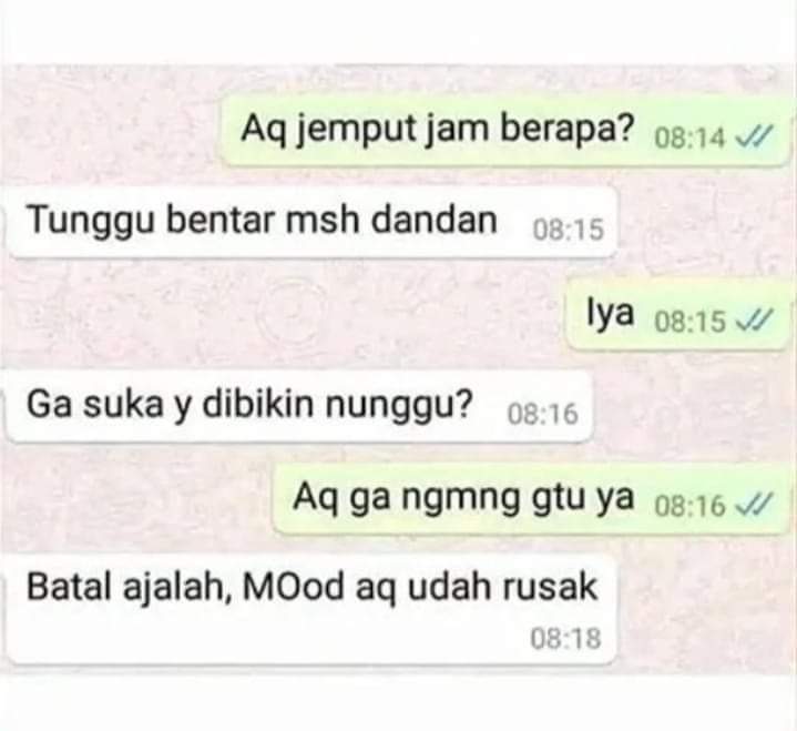 percakapan WA bikin geregetan © berbagai sumber percakapan WA bikin geregetan © berbagai sumber