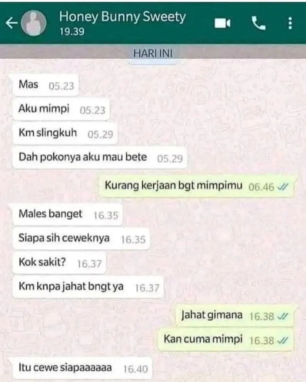 gara-gara posesif malah salah tanya © berbagai sumber