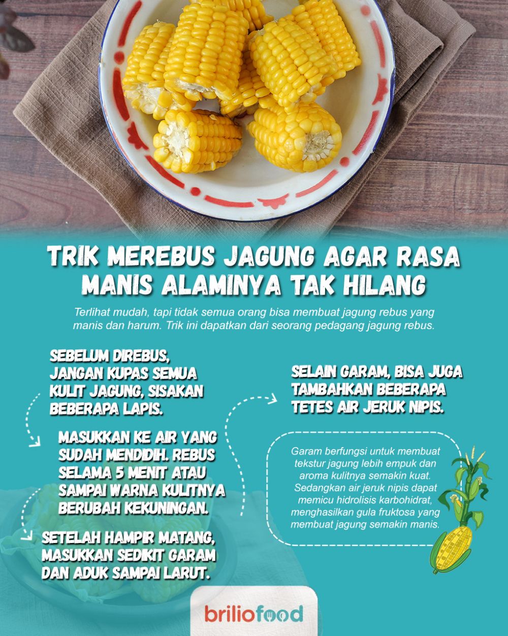Wajib tahu, ini trik rebus jagung agar rasa manis alaminya tak hilang