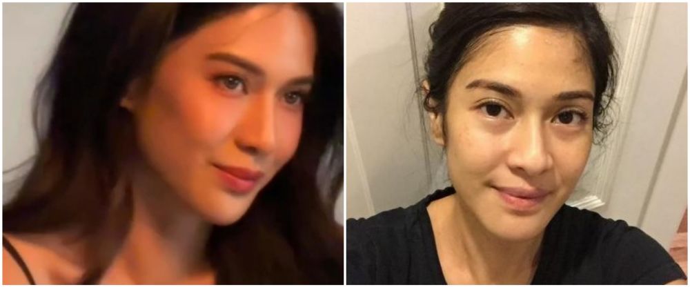 Dian Sastro pakai vs tanpa makeup © berbagai sumber