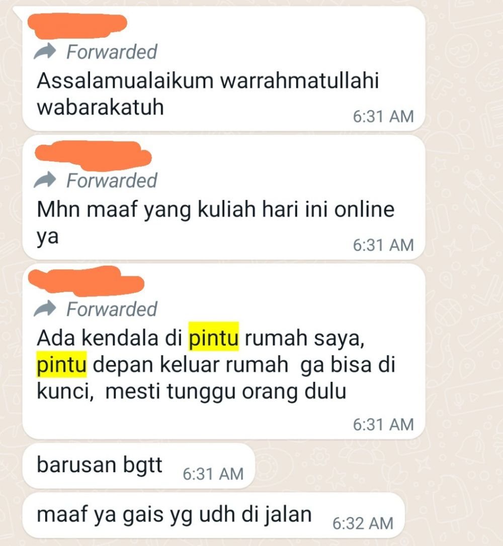 Alasan saat dosen absen ngajar di kelas © 2022 berbagai sumber