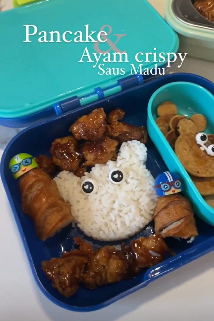 10 Kreasi bekal anak ala Tiara Pangestika, platingnya kece abis