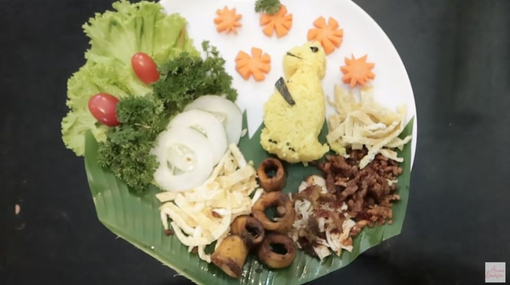 9 Cara Arumi Bachsin plating nasi kuning, menu sederhana jadi spesial