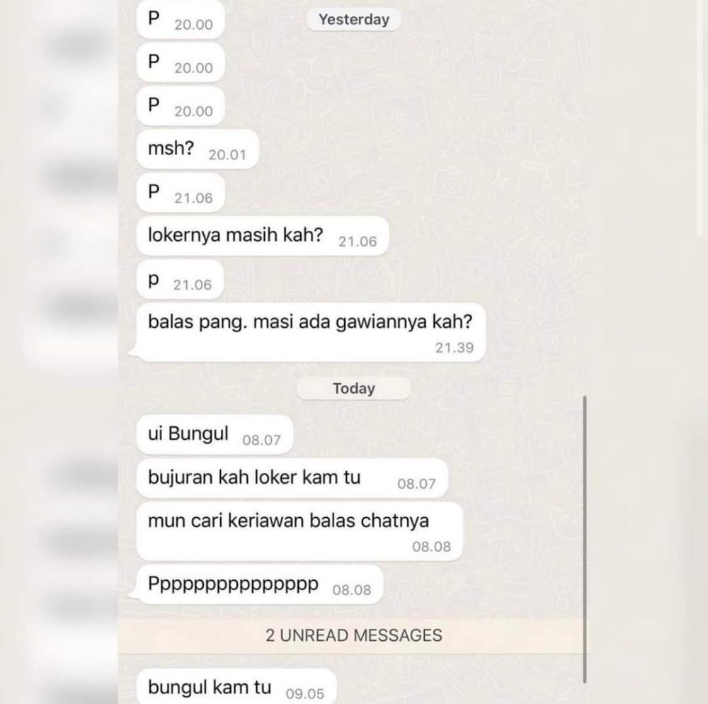 chat nanya lowongan kerja bikin tepuk jidat © berbagai sumber