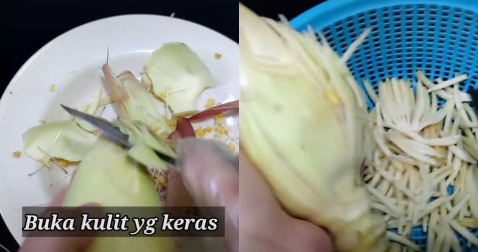 Trik mudah memotong jantung pisang agar tekstur kerasnya hilang