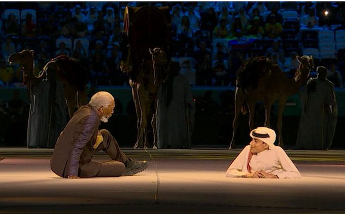 7 Momen kebersamaan Morgan Freeman & Ghanim Al Muftah, tampil memukau