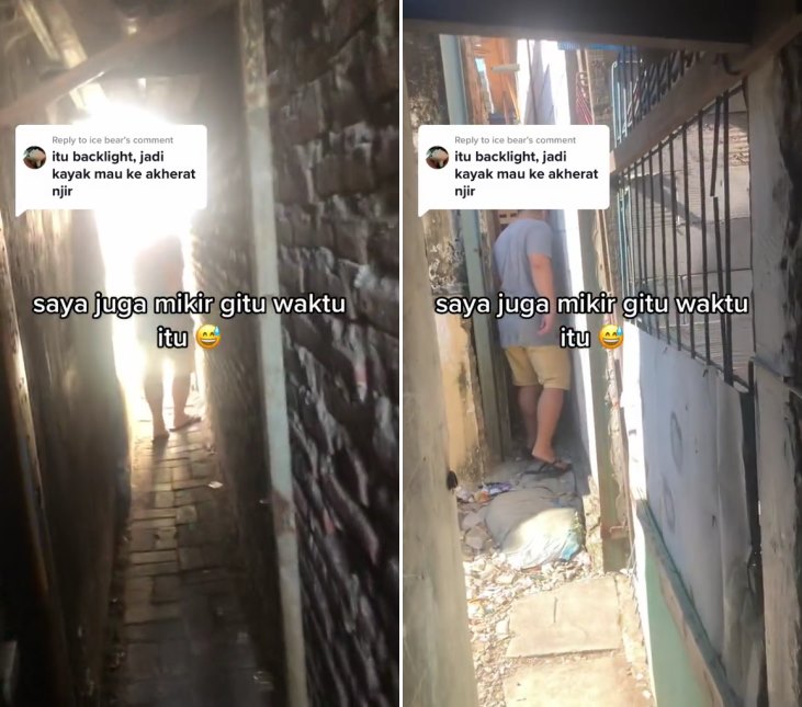 diajak temen lewat gang sempit © TikTok