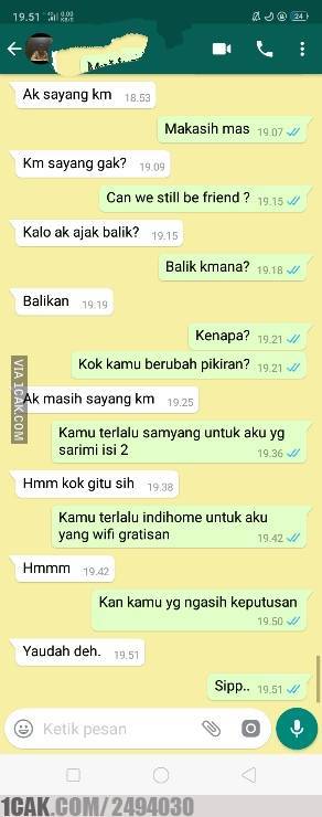 chat WA ajak balikan kocak abis © berbagai sumber