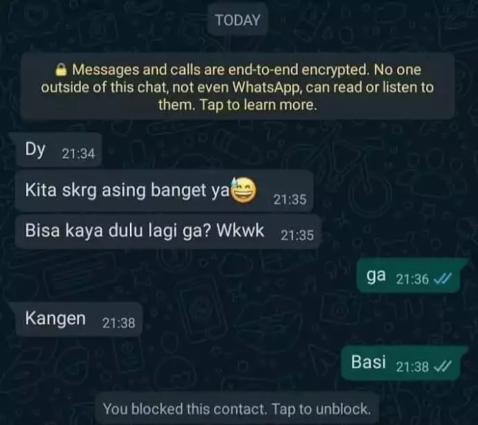 chat WA ajak balikan kocak abis © berbagai sumber