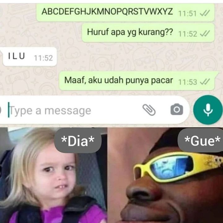 pacar ngasih kode malah ngeselin jawabnya © berbagai sumber