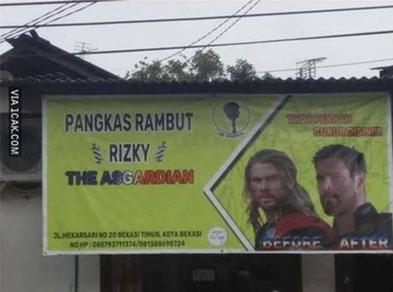 nama salon cukur malah nyeleneh banget © berbagai sumber