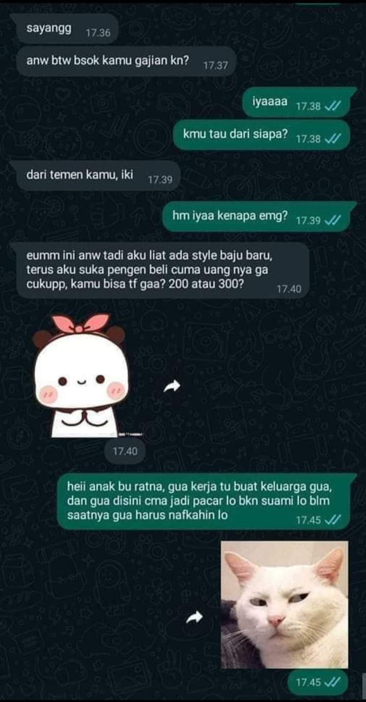 chat WA nggak paham kondisi © berbagai sumber chat WA nggak paham kondisi © berbagai sumber