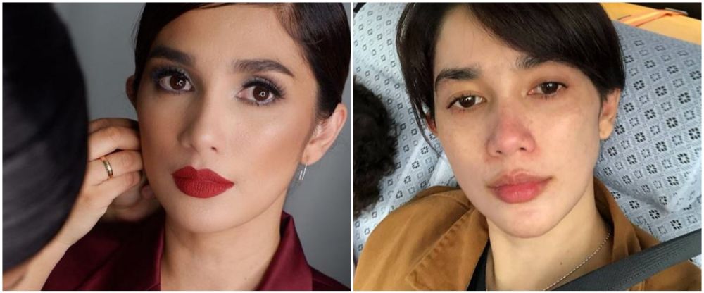 Ussy pakai vs tanpa makeup © Instagram