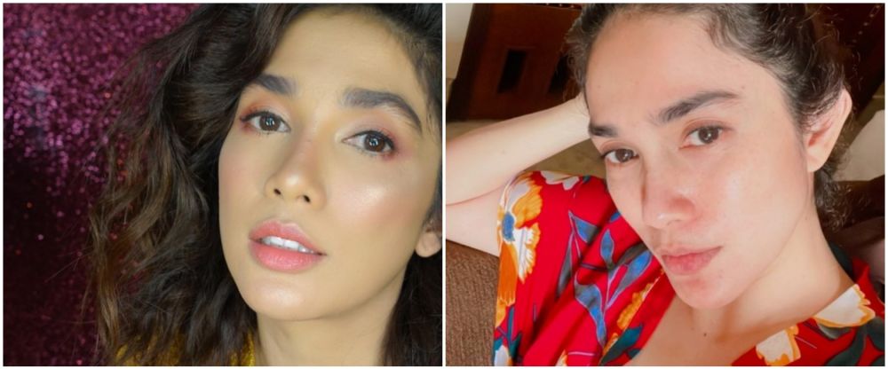 11 Pesona Ussy Sulistiawaty pakai vs tanpa makeup, alisnya tebal alami