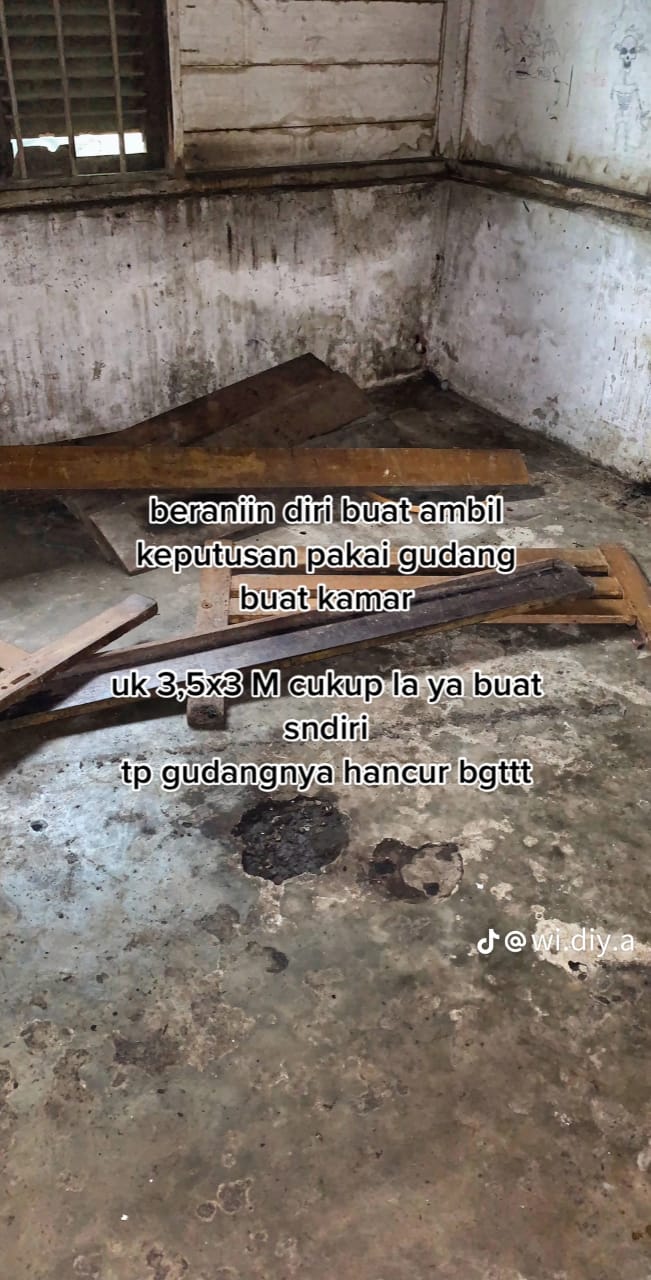 makeover gudang jadi kamar © TikTok makeover gudang jadi kamar © TikTok