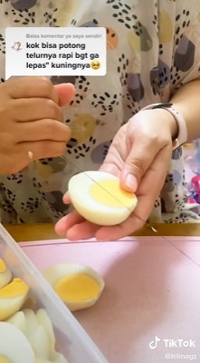 6 Trik mudah membelah telur rebus agar rapi, cocok untuk pemula