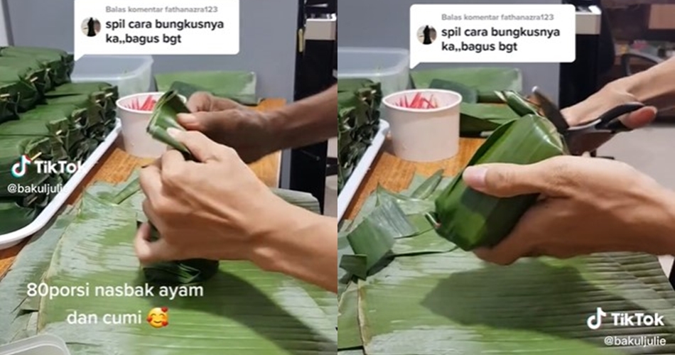 Cara membungkus nasi bakar agar rapi, simpel dan isinya padat