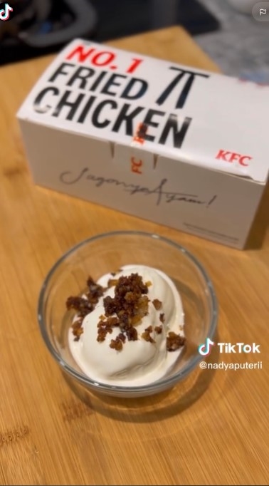 Nadya MasterChef ubah ayam KFC jadi es krim, hasilnya bikin ngiler