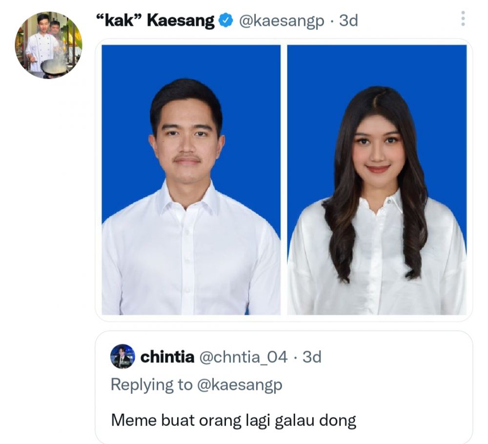 Cuitan lucu Kaesang Pangarep istimewa