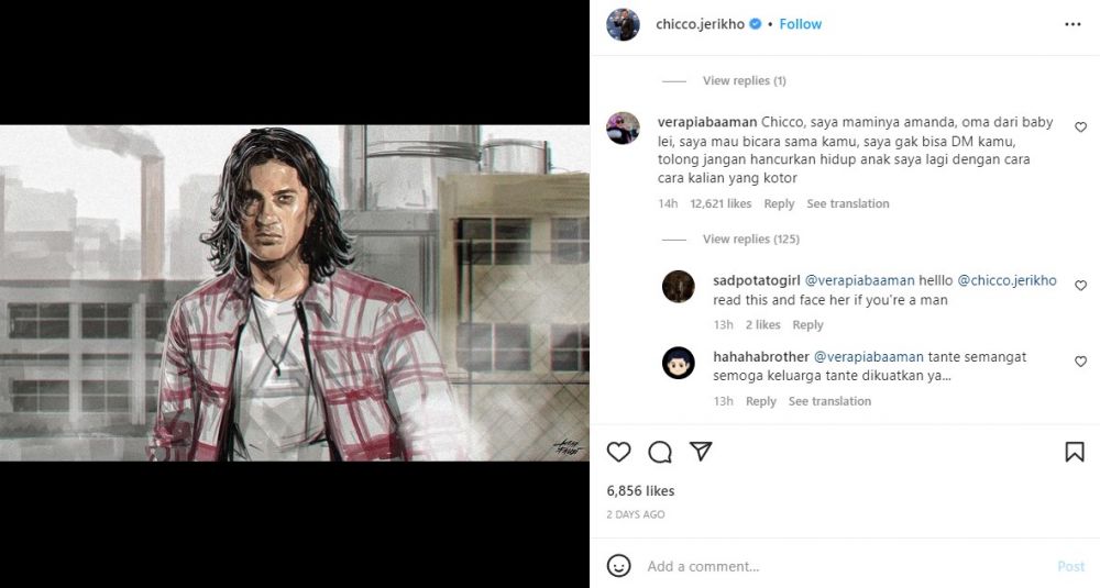IG Chicco Jerikho diserbu netizen © Instagram
