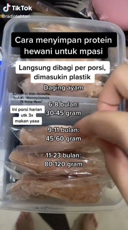Jangan asal, ini cara menyimpan stok protein hewani untuk MPASI