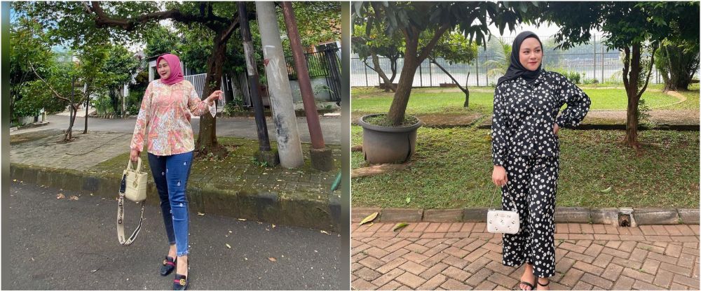 beda gaya Yunita Lestari dan Shelvie Hana © berbagai sumber