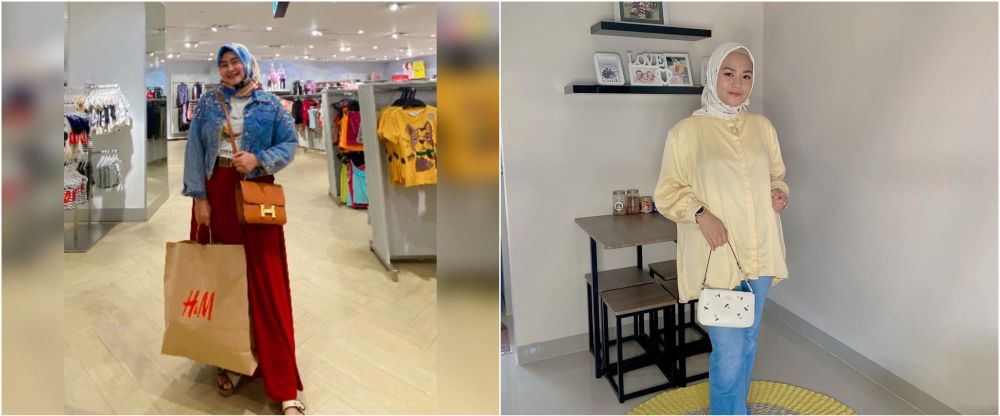 beda gaya Yunita Lestari dan Shelvie Hana © berbagai sumber