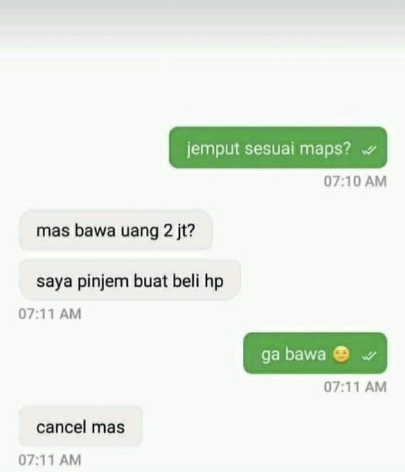 alasan penumpang batalkan pesanan ojek online bikin tepuk jidat © berbagai sumber