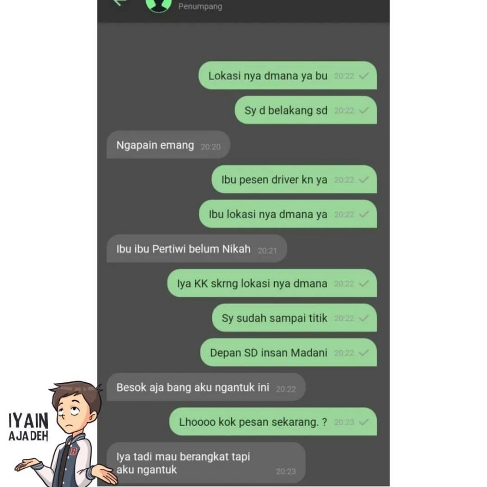 alasan penumpang batalkan pesanan ojek online bikin tepuk jidat © berbagai sumber