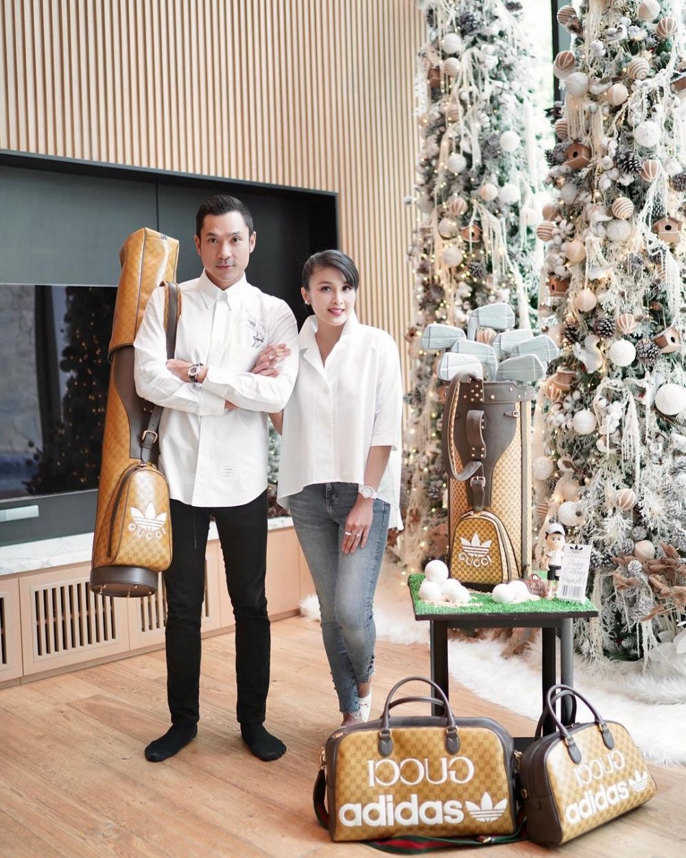 7 Potret detail kue ultah Harvey suami Sandra Dewi, usung tema golf