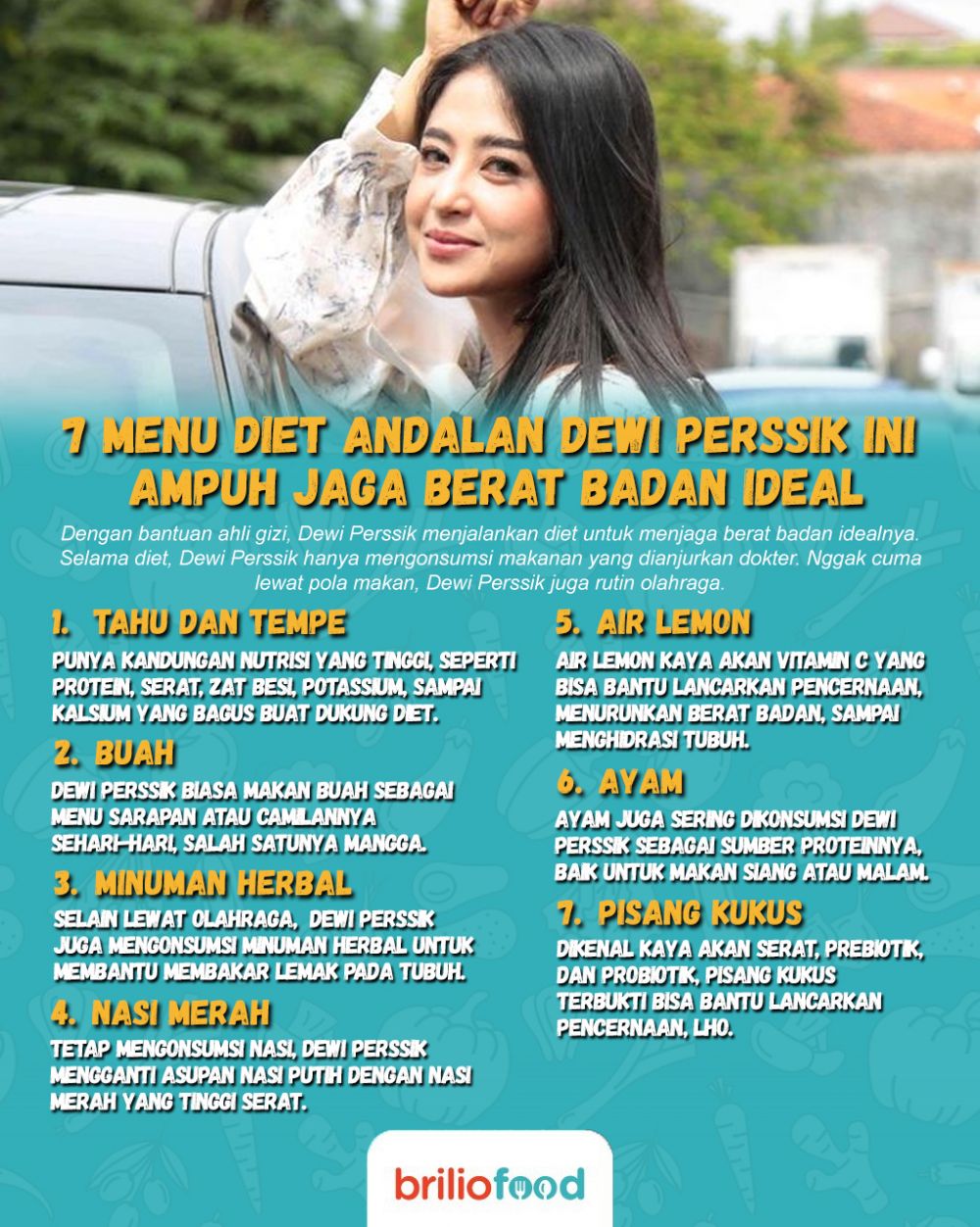 10 Menu diet Dewi Perssik buat jaga berat badan ideal dan perut rata