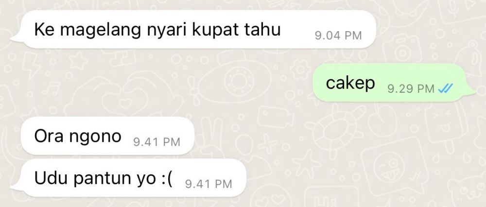 chat lucu dikira pantun © berbagai sumber