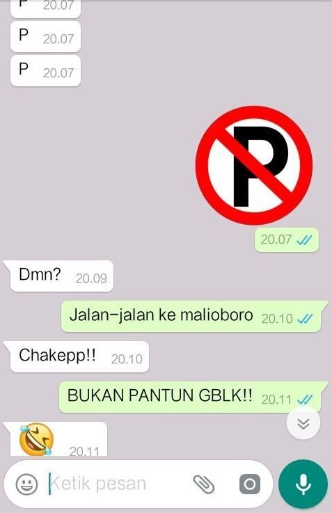 chat lucu dikira pantun © berbagai sumber