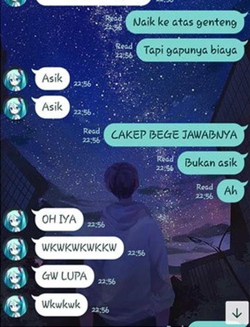 chat lucu dikira pantun © berbagai sumber